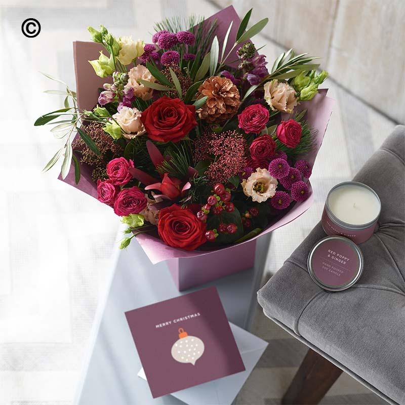 Classic Christmas Gift Box, Candle and Card