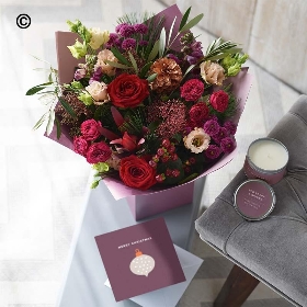 Classic Christmas Gift Box, Candle and Card