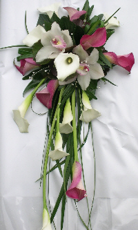 Cymbidium & calla bouquet