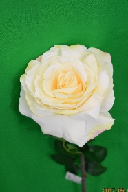 Polysilk large open cream roses
