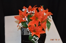 Poly silk  Lily bunch