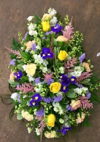 Pastel Shades single ended funeral spray
