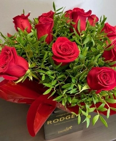 Red Rose Bouquet  of either 12, 18, 24, 50