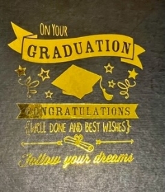 Graduation boxed Champagne glass