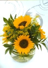 Sunflower globe arrangement